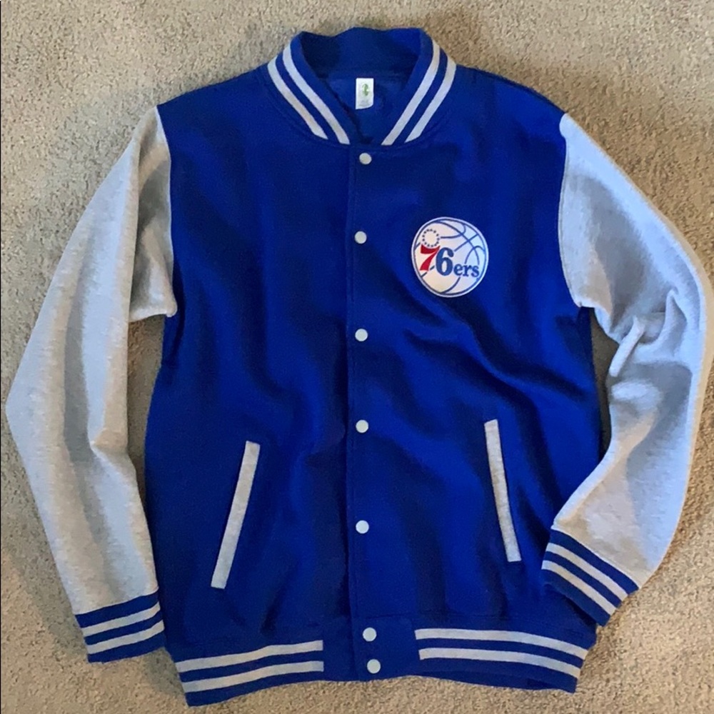 76er’s varsity style sweatshirt jacket